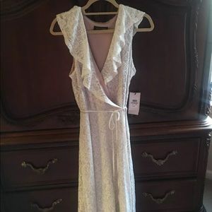 Ivanka Trump White Lace Prom Dress